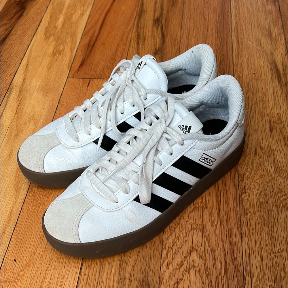 Adidas Court White and Black Classic Sneakers